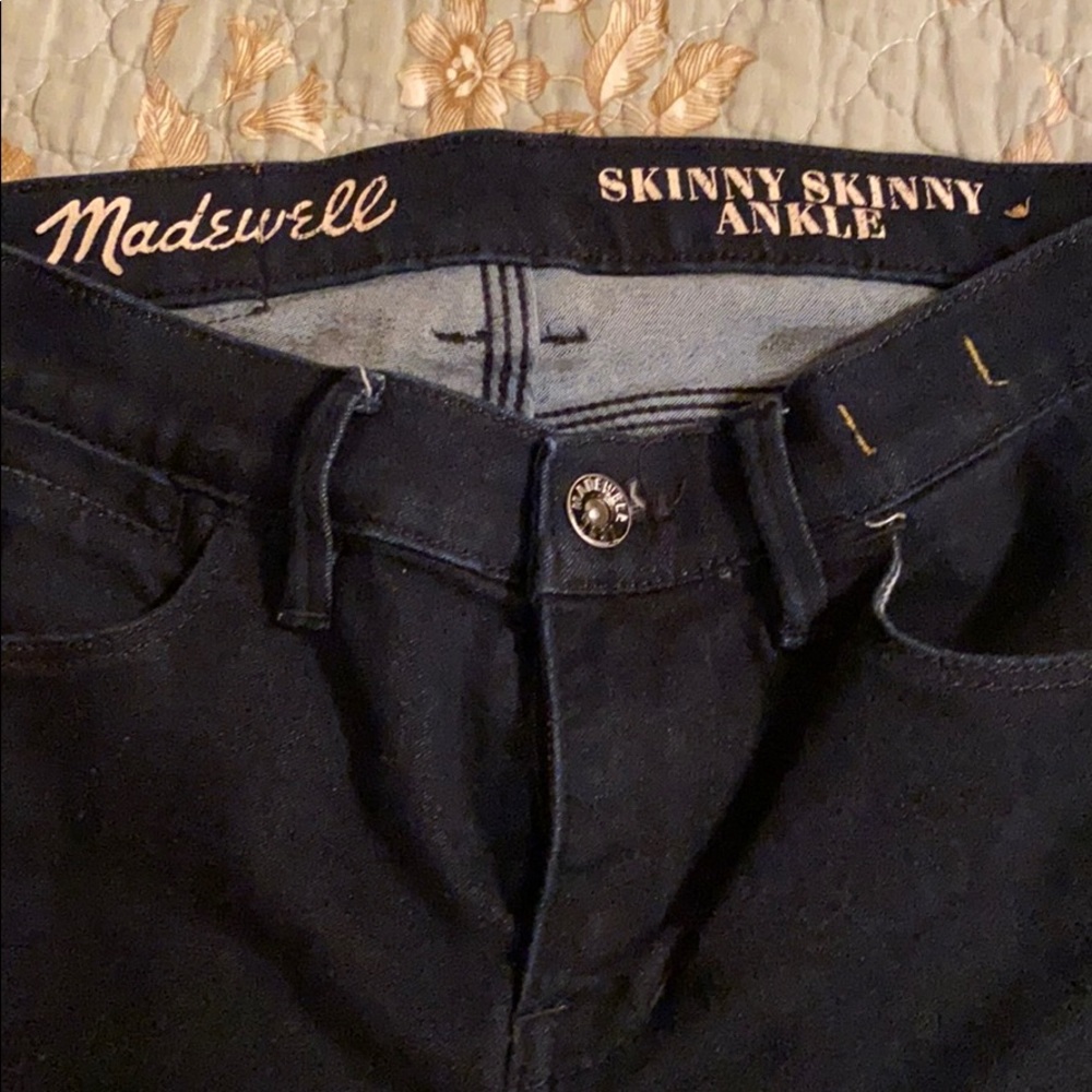 Madewell brand skinny ankle dark denim